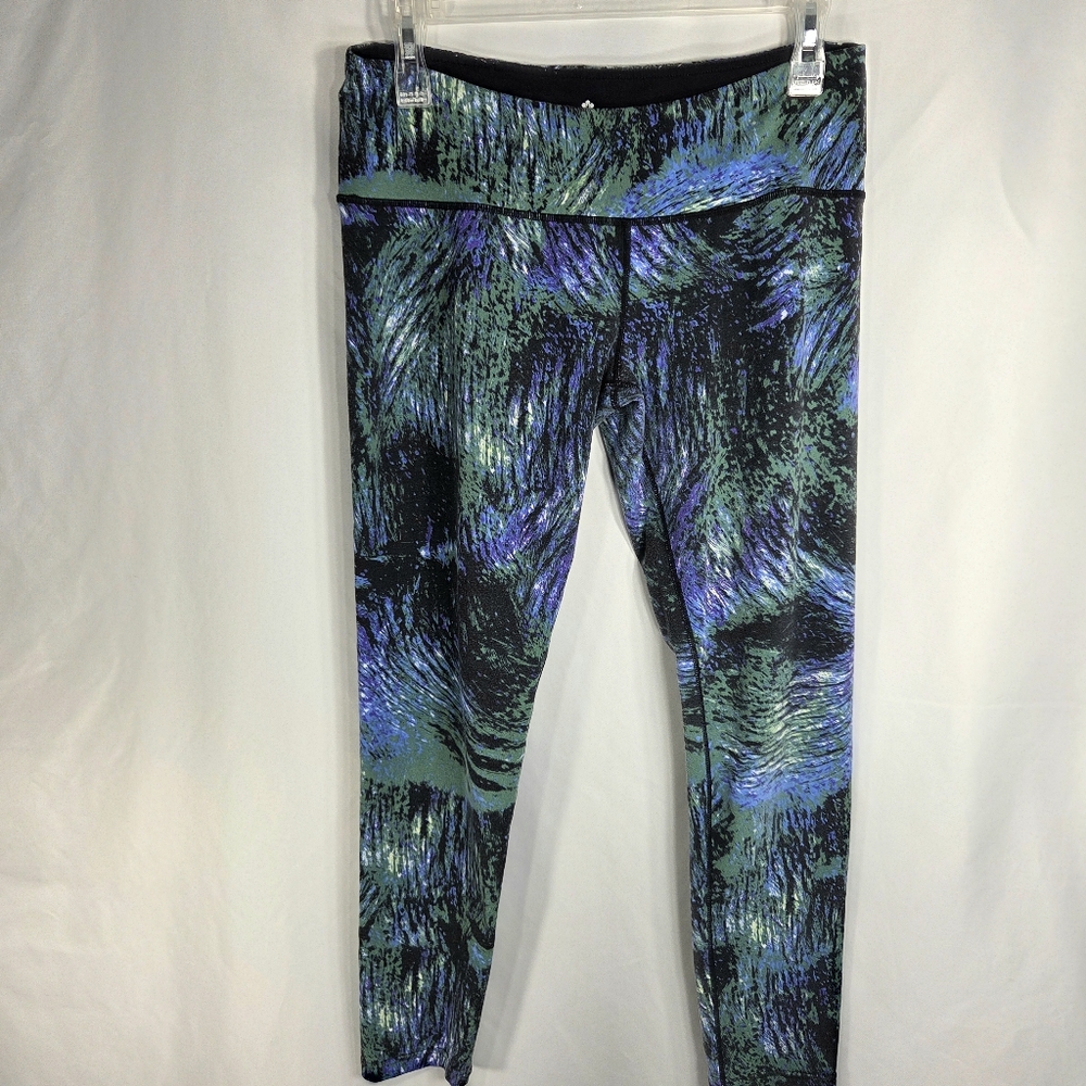 Tuff Athletics Multicolored Abstract Print Pull On Exercise Leggings Size Medium